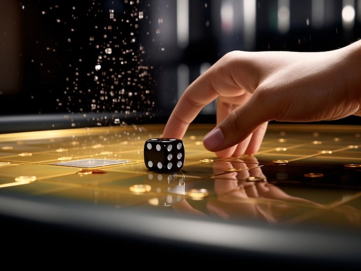 Antarmuka permainan Jewels of Prosperity menampilkan gulungan dengan simbol permata dan harta karun